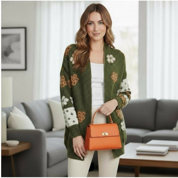 BAEVELY open front multi print cardigan S M L - Picture 1 of 6